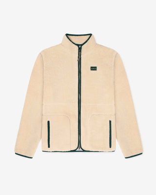 Beige|Beige Fleece jacket