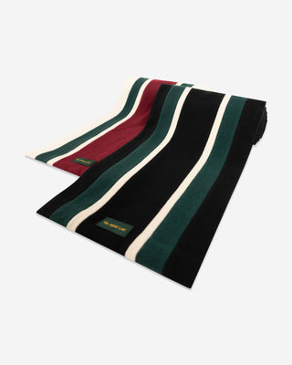 Green|Green striped merino scarf