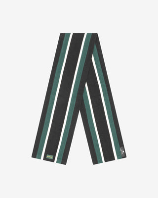 Green|Green striped merino scarf